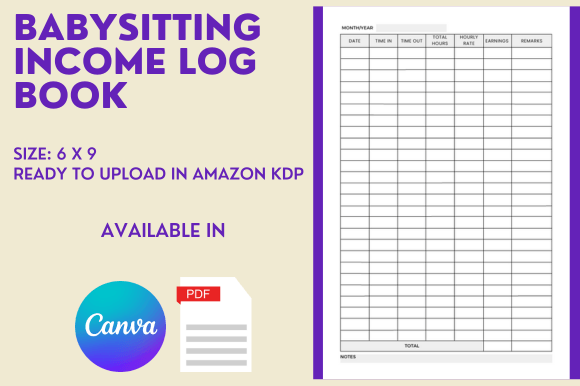 Babysitting Income Log Book: Your Key to Organized Earnings