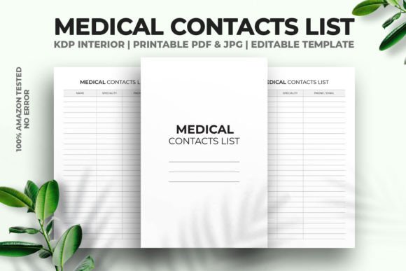 The Medical Contacts List KDP Interior: Your Fast Track to Publishing Success