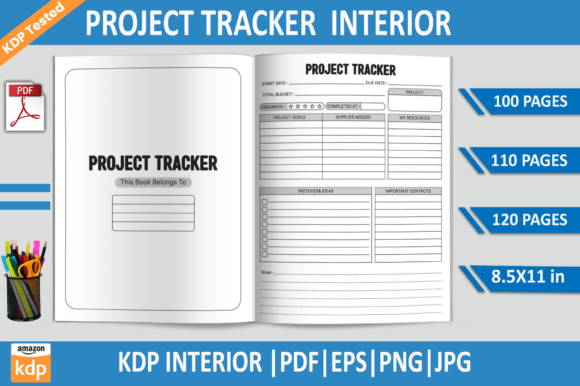Unlock Your Creative Projects with a Professional Project Tracker KDP Interior
