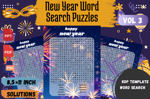 Unlocking Engagement: Why New Year Word Search Puzzles Graphic 3 Is a Creator's Secret Weapon