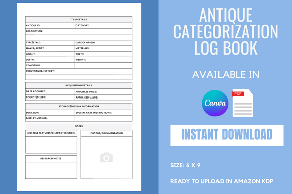 Your Antique Business Companion: The Categorization Log Book